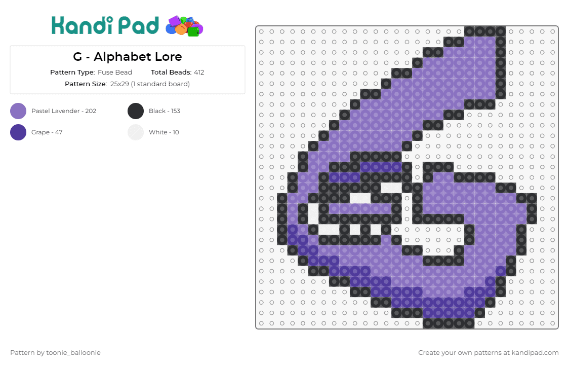 C - Alphabet Lore Fuse Bead Pattern - Kandi Pad  Kandi Patterns, Fuse Bead  Patterns, Pony Bead Patterns, AI-Driven Designs