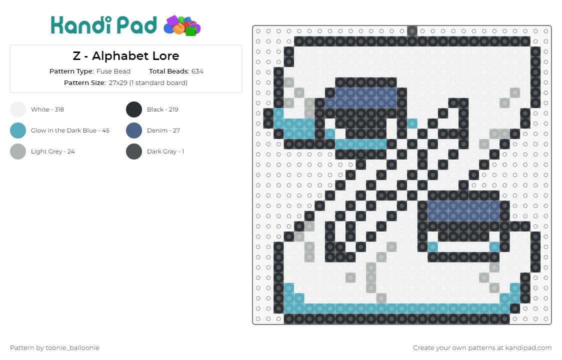 K - Alphabet Lore Fuse Bead Pattern - Kandi Pad  Kandi Patterns, Fuse Bead  Patterns, Pony Bead Patterns, AI-Driven Designs