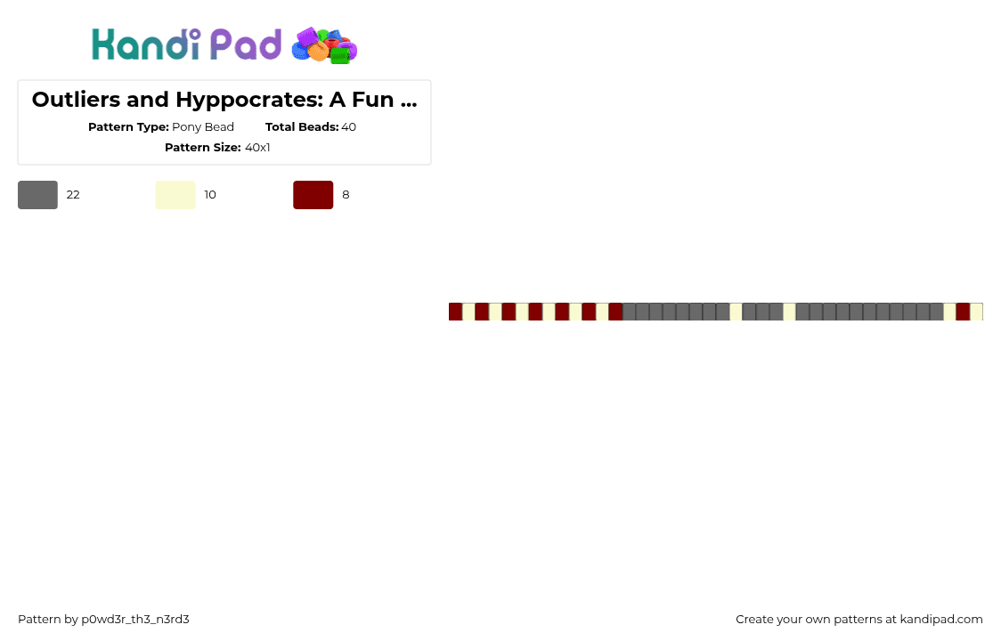 Outliars and Hyppocrates: A Fun Fact About Apples - Will Wood - Pony Bead Pattern by p0wd3r_th3_n3rd3 on Kandi Pad - will wood,song,music,single,bracelet,red,beige,gray