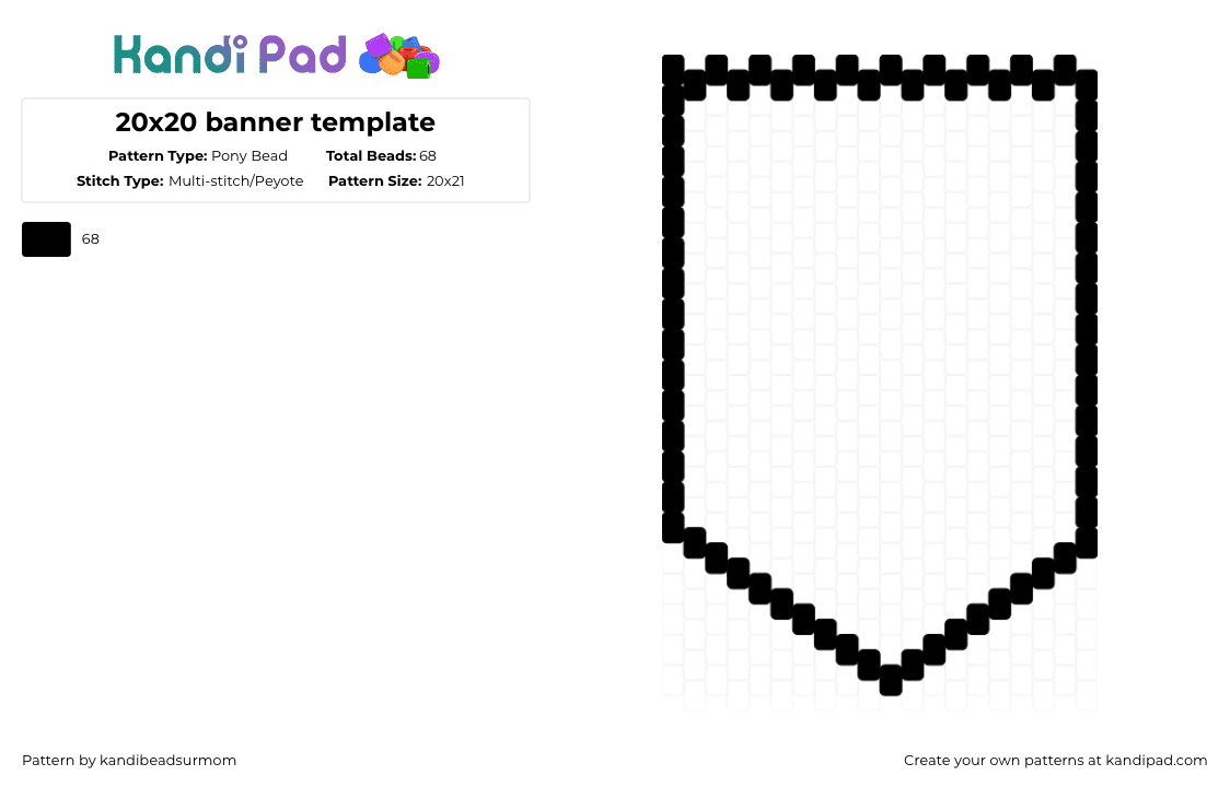 20x20 banner template - Pony Bead Pattern by staycoolmakekandi on Kandi Pad - black,banner,template,20x20,kandi,for use,free,art,free to use