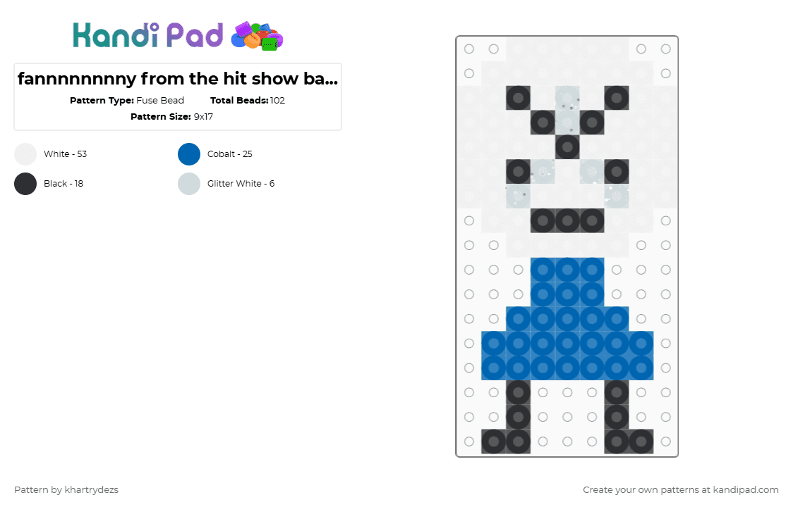 fannnnnnnny from the hit show battling for the dream island: power of the two - Fuse Bead Pattern by khartrydezs on Kandi Pad - white,blue,hate,fan,electric desktop fan,i hate you,bfdi,battle for dream island