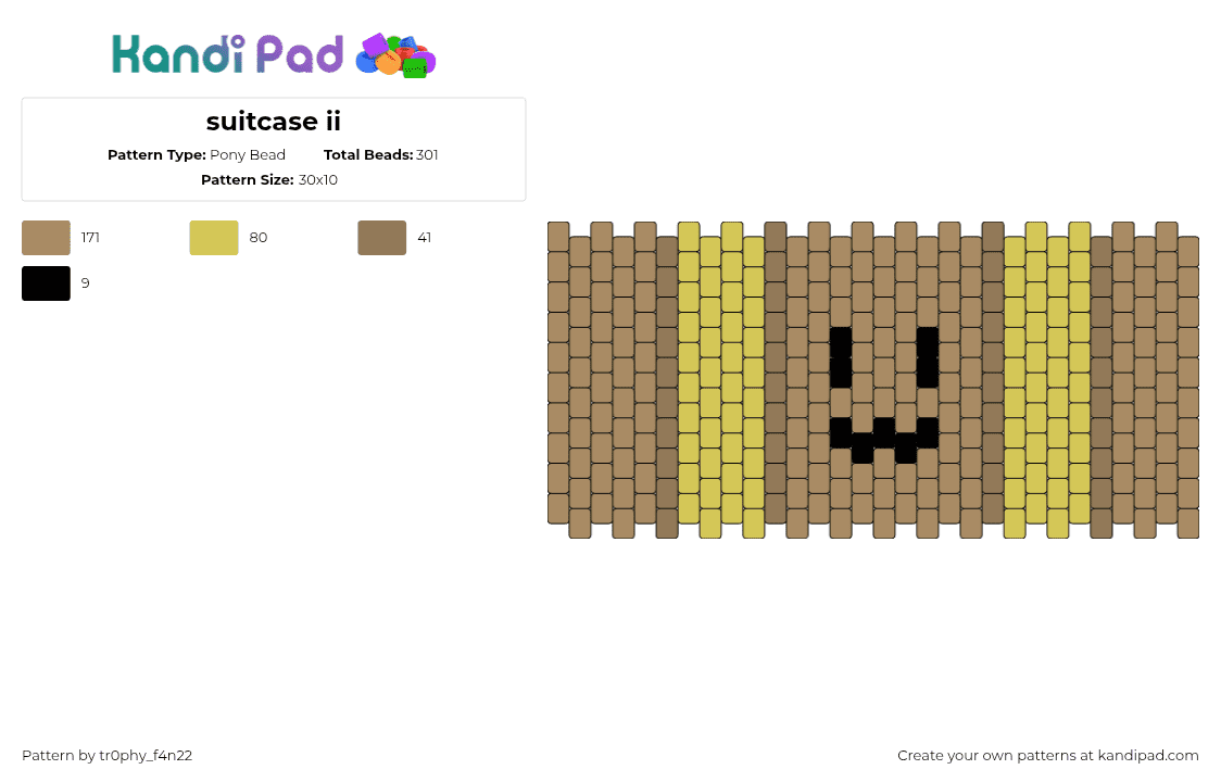 suitcase ii - Pony Bead Pattern by tr0phy_f4n22 on Kandi Pad - 