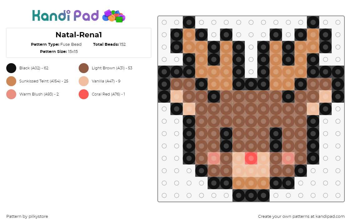 Natal-Rena1 - Fuse Bead Pattern by pilkystore on Kandi Pad - 