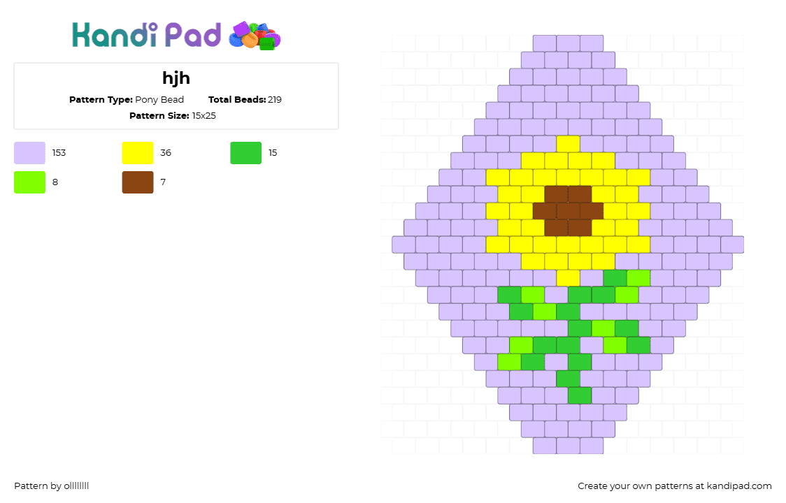 hjh - Pony Bead Pattern by ollllllll on Kandi Pad - pink
