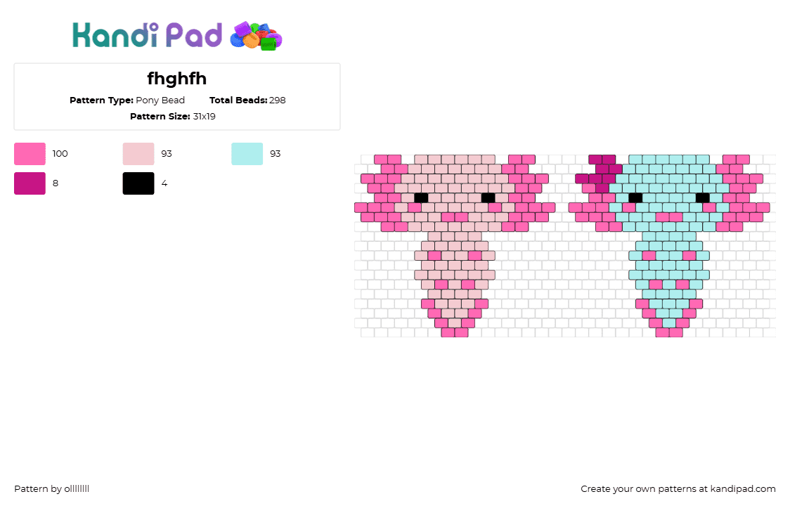 fhghfh - Pony Bead Pattern by ollllllll on Kandi Pad - 