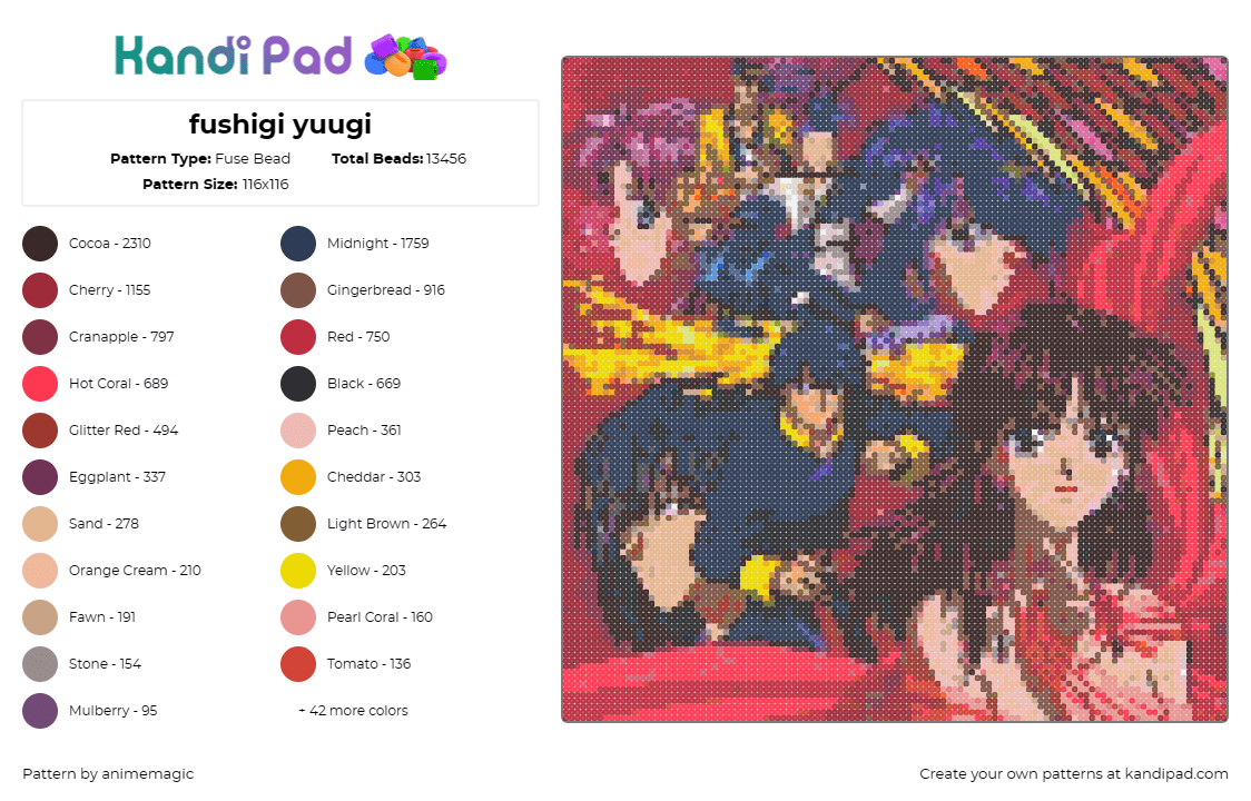 fushigi yuugi - Fuse Bead Pattern by animemagic on Kandi Pad - fushigi yuugi,anime