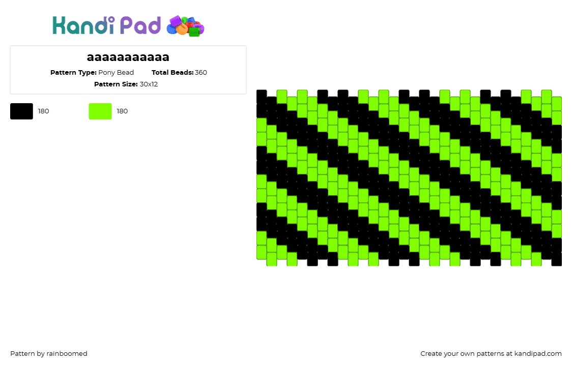 aaaaaaaaaaa - Pony Bead Pattern by rainboomed on Kandi Pad - 