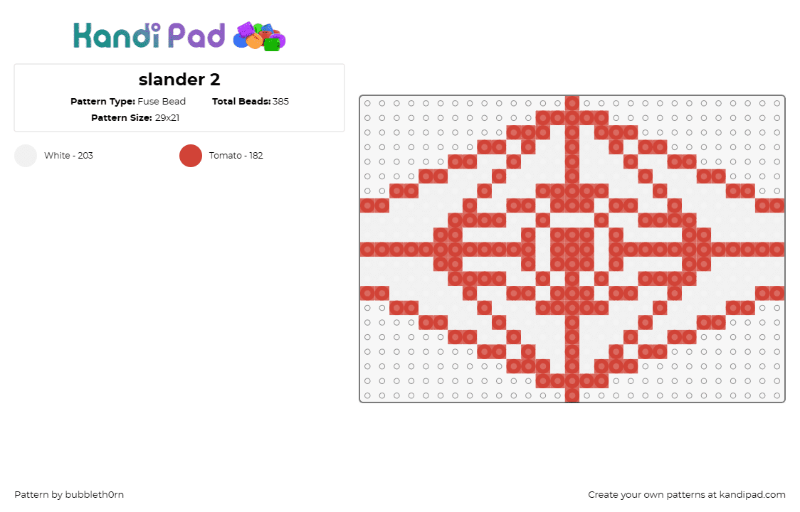 slander 2 - Fuse Bead Pattern by bubbleth0rn on Kandi Pad - slander,music,edm,dj