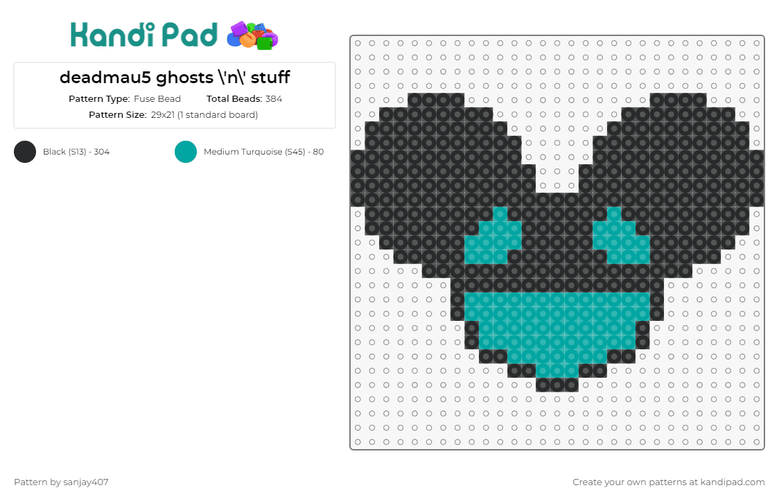 Large Ghost Fuse Bead Pattern