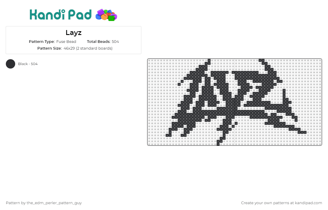 Layz - Fuse Bead Pattern by the_edm_perler_pattern_guy on Kandi Pad - layz,music,edm,dj