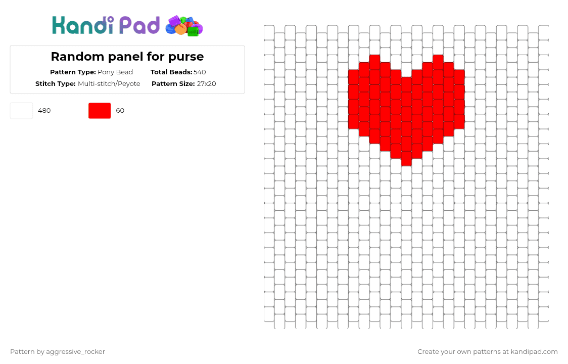 Linear Random Panel Pattern Random panel for purse Pony Bead Pattern - Kandi Pad | Kandi Patterns ...