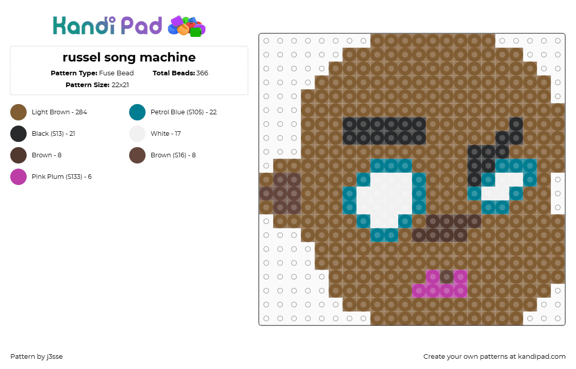 russel song machine - Fuse Bead Pattern by j3sse on Kandi Pad - 