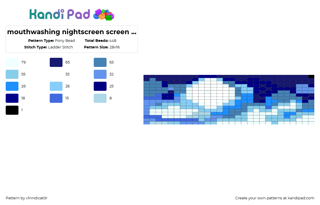 mouthwashing nightscreen screen (ladder) - Pony Bead Pattern by v1nndicat0r on Kandi Pad - light blue,purple,dead pixel,horror,mouthwashing,video games,blue,white