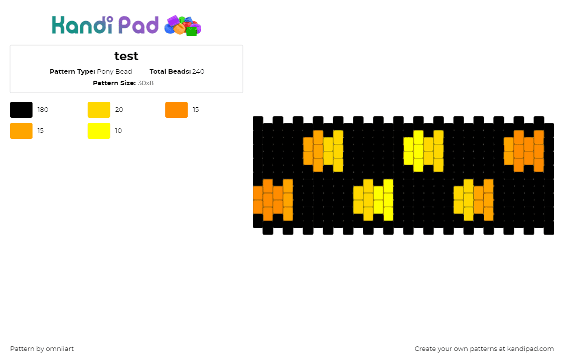 test - Pony Bead Pattern by omniiart on Kandi Pad - 