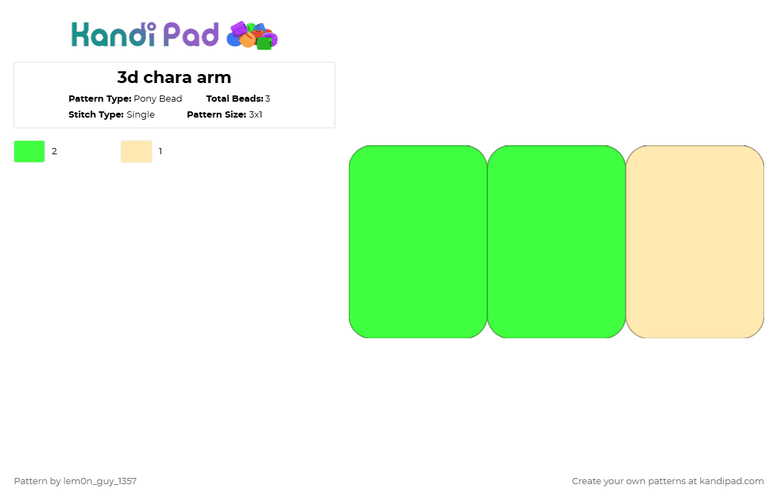 3d chara arm - Pony Bead Pattern by lem0n_guy_1357 on Kandi Pad - chara,undertale