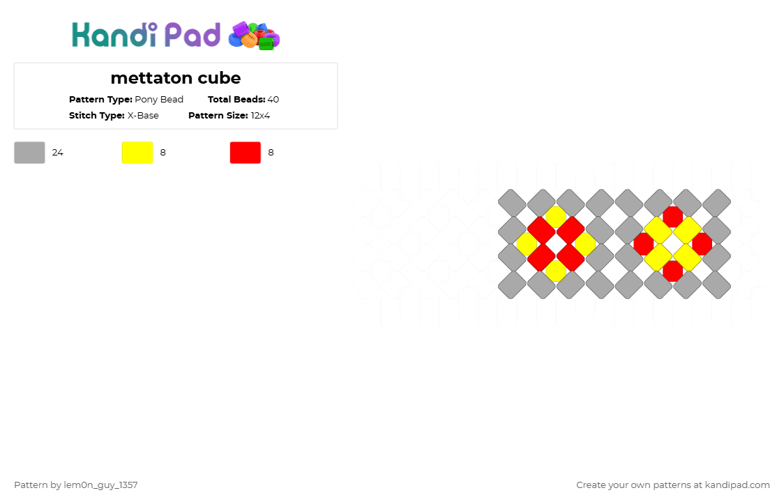 mettaton cube - Pony Bead Pattern by lem0n_guy_1357 on Kandi Pad - beige,undertale,mtt,mettaton,mettaton ex