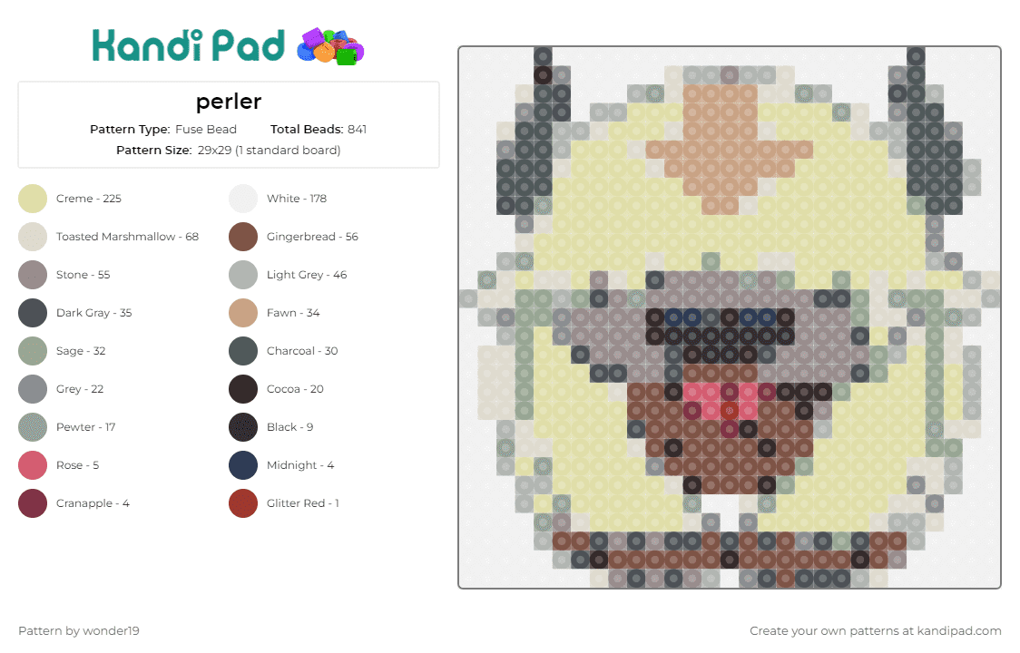 perler - Fuse Bead Pattern by wonder19 on Kandi Pad - avatar the last airbender,appa
