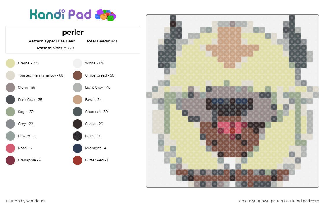 perler - Fuse Bead Pattern by wonder19 on Kandi Pad - avatar the last airbender,appa