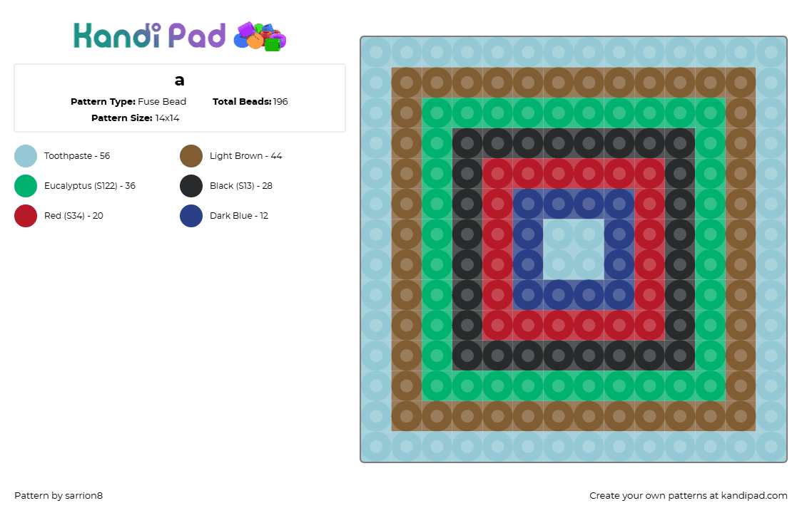 A Fuse Bead Pattern - Kandi Pad | Kandi Patterns, Fuse Bead Patterns ...