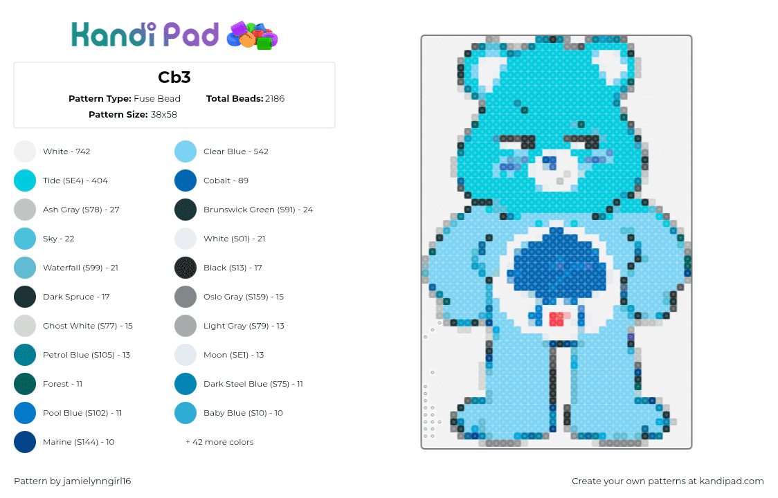Cb3 - Fuse Bead Pattern by jamielynngirl16 on Kandi Pad - 