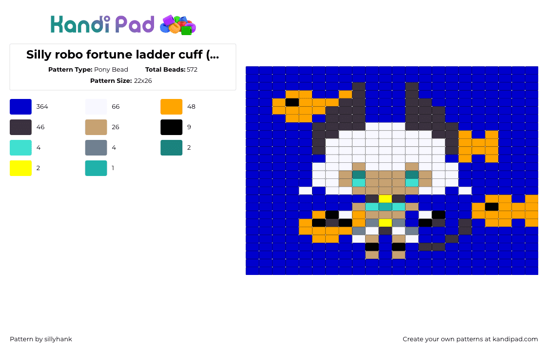 Silly ms. fortune ladder cuff (skullgirls) - Pony Bead Pattern by sillyhank on Kandi Pad - purple