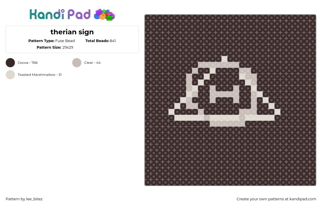 therian sign - Fuse Bead Pattern by lee_bitez on Kandi Pad - 