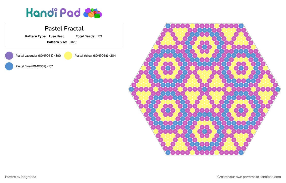 Pastel Fractal - Fuse Bead Pattern by joegrenda on Kandi Pad - pink