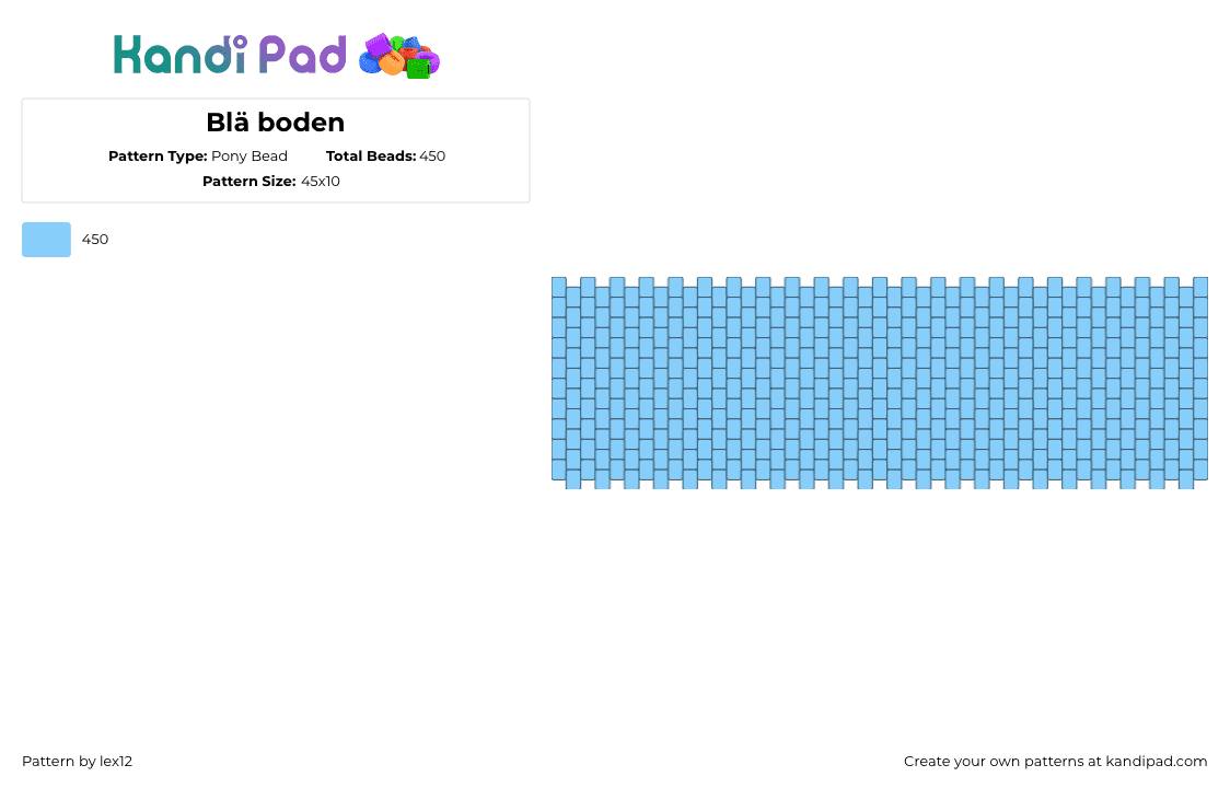 Blä boden - Pony Bead Pattern by lex12 on Kandi Pad - 