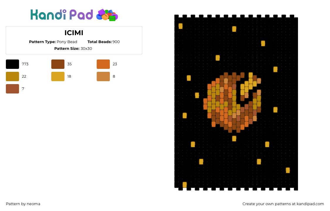 ICIMI - Pony Bead Pattern by neoma on Kandi Pad - will wood,album,music,panel,black,red