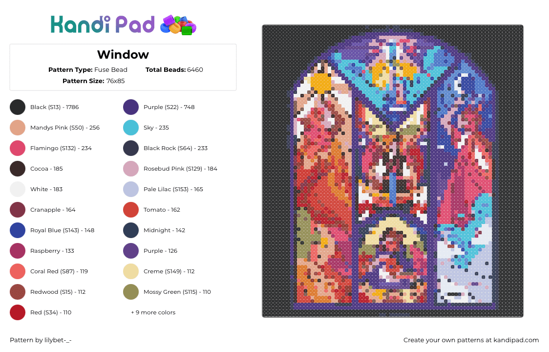 Window - Fuse Bead Pattern by lilybet-_- on Kandi Pad - 