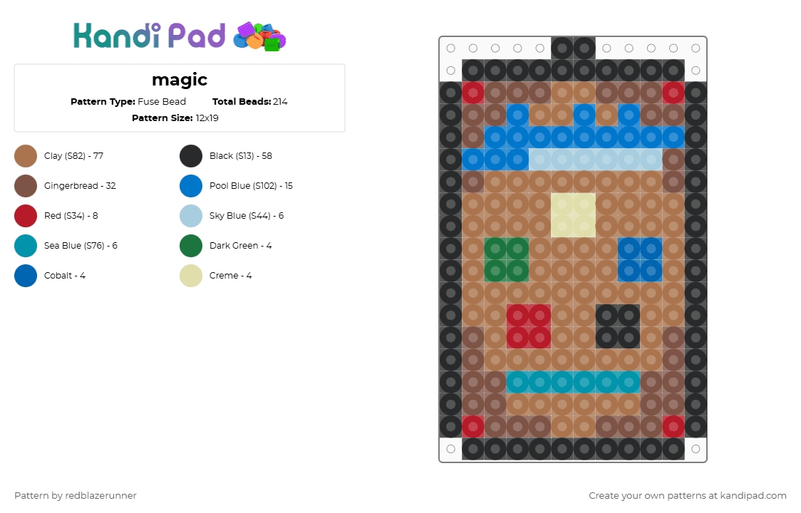 magic - Fuse Bead Pattern by redblazerunner on Kandi Pad - tan