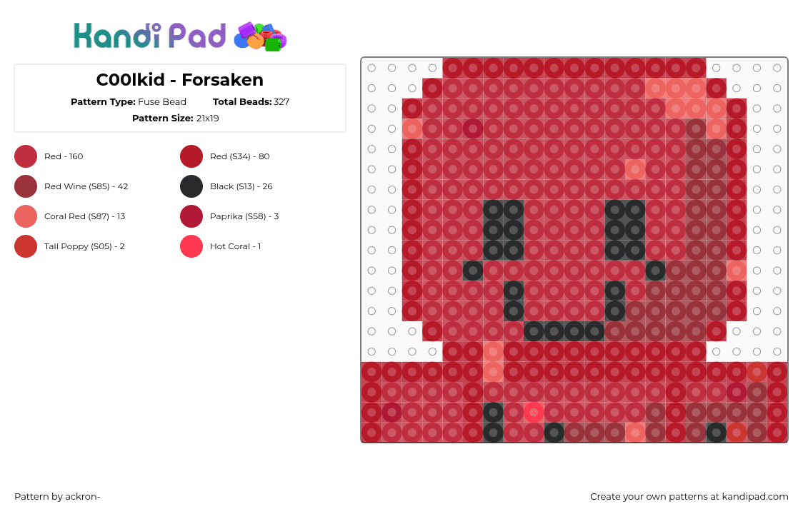C00lkid - Forsaken - Kandi Pad | Kandi Patterns, Fuse Bead