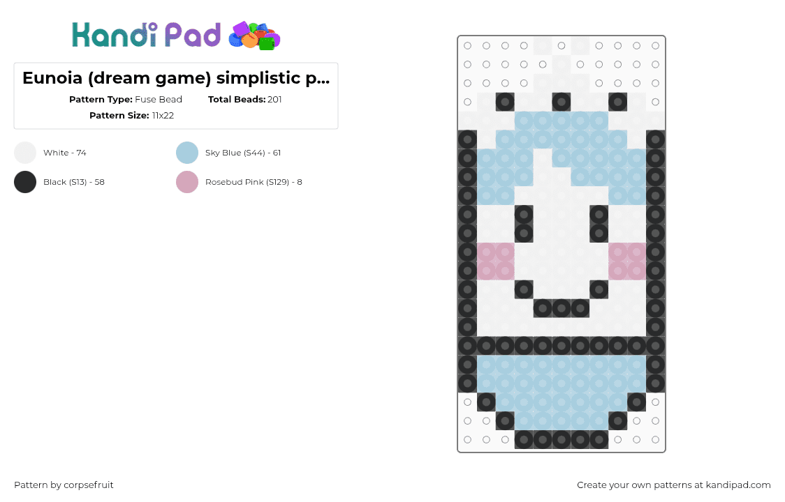 Eunoia (dream game) simplistic perler - Fuse Bead Pattern by corpsefruit on Kandi Pad - 