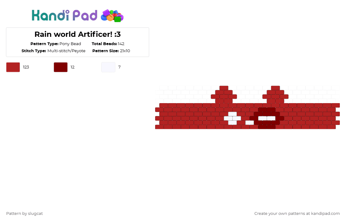 Rain world Artificer! :3 - Pony Bead Pattern by slugcat on Kandi Pad - red