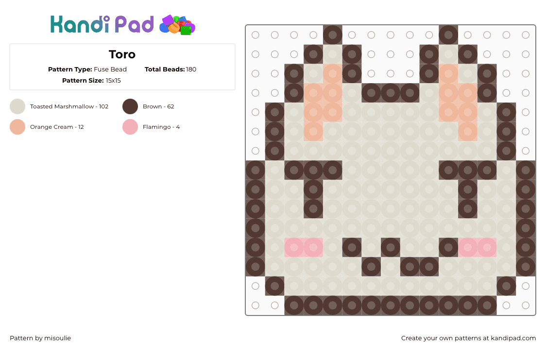 Toro - Fuse Bead Pattern by misoulie on Kandi Pad - 