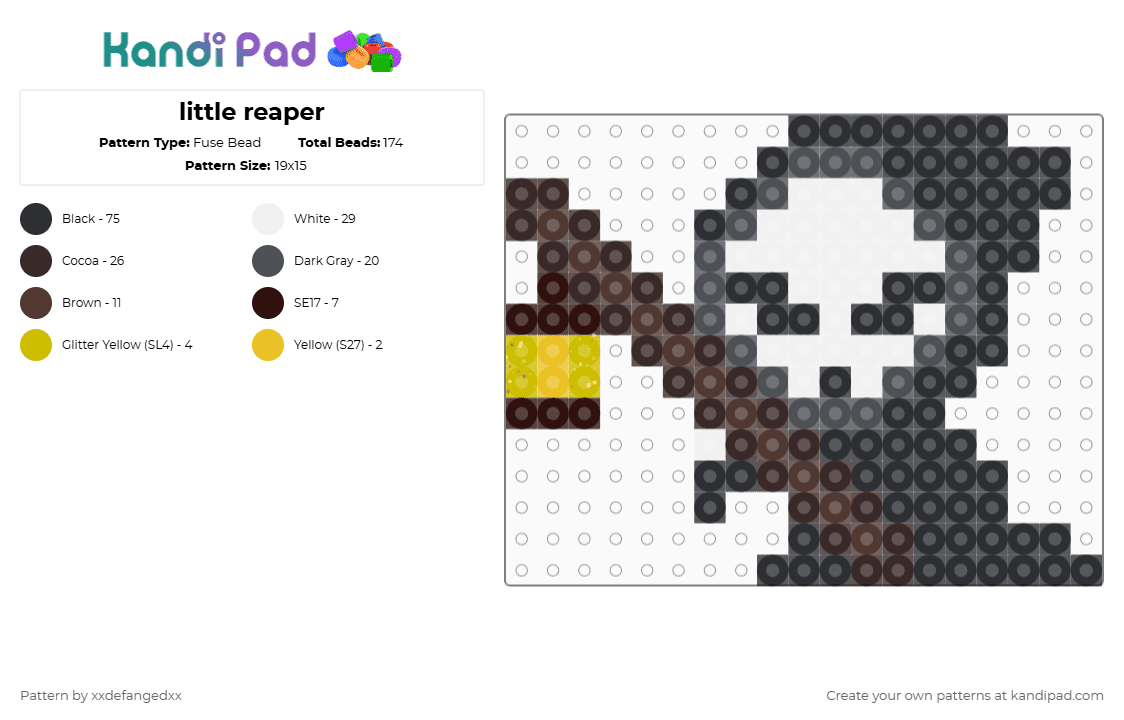 little ferryman - Fuse Bead Pattern by xxdefangedxx on Kandi Pad - halloween,spooky