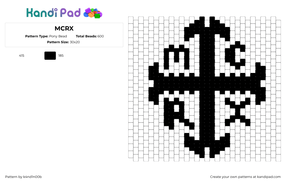 MCRX - Pony Bead Pattern by k4nd1n00b on Kandi Pad - 