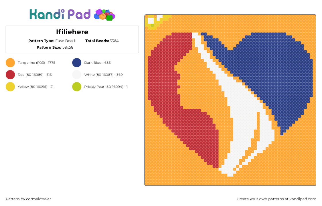 Ifiliehere - Fuse Bead Pattern by cormaktower on Kandi Pad - 