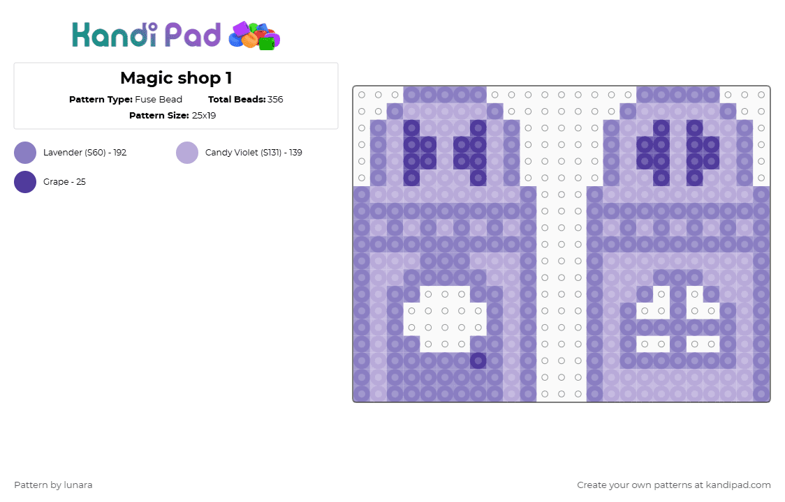 Magic shop 1 - Fuse Bead Pattern by lunara on Kandi Pad - pink