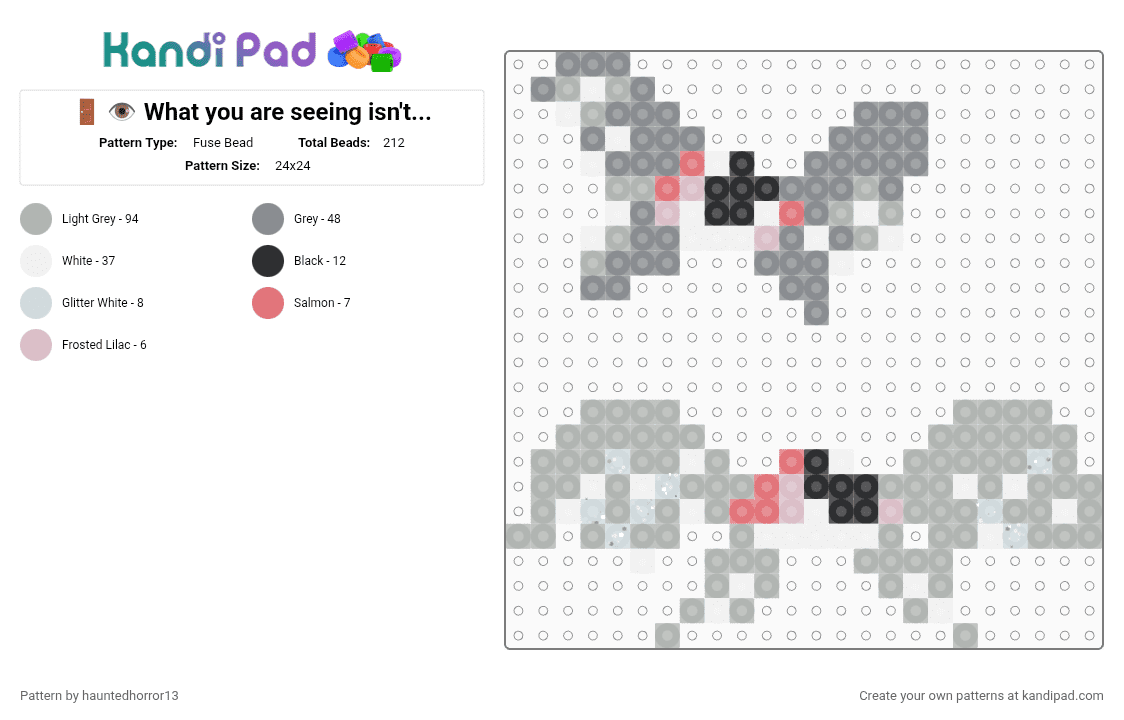 🚪 👁️ What you are seeing isn\'t real 👁️ 🚪 - Fuse Bead Pattern by hauntedhorror13 on Kandi Pad - cotddreams