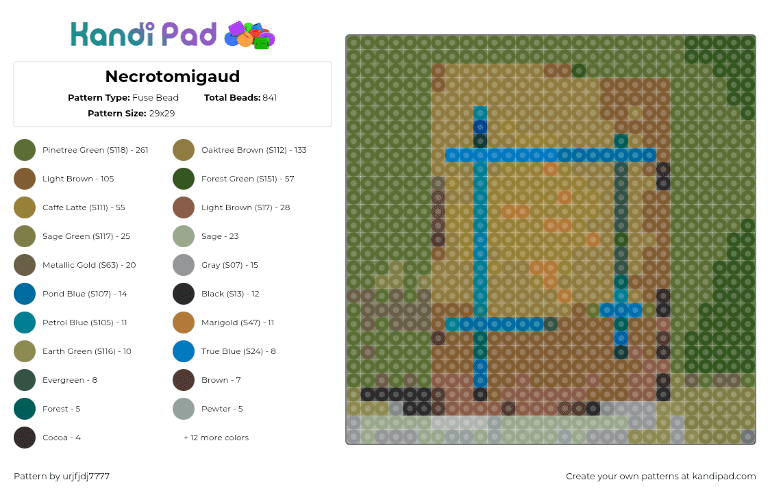 Necrotomigaud - Fuse Bead Pattern by urjfjdj7777 on Kandi Pad - 