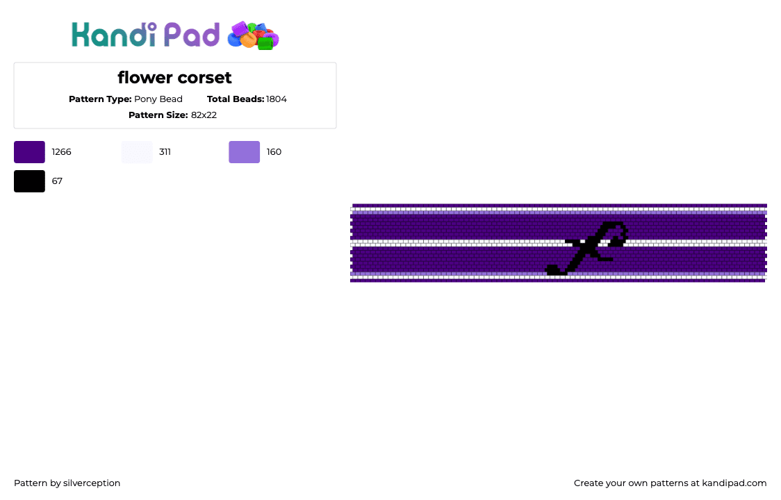 flower corset - Pony Bead Pattern by silverception on Kandi Pad - purple,vocaloid