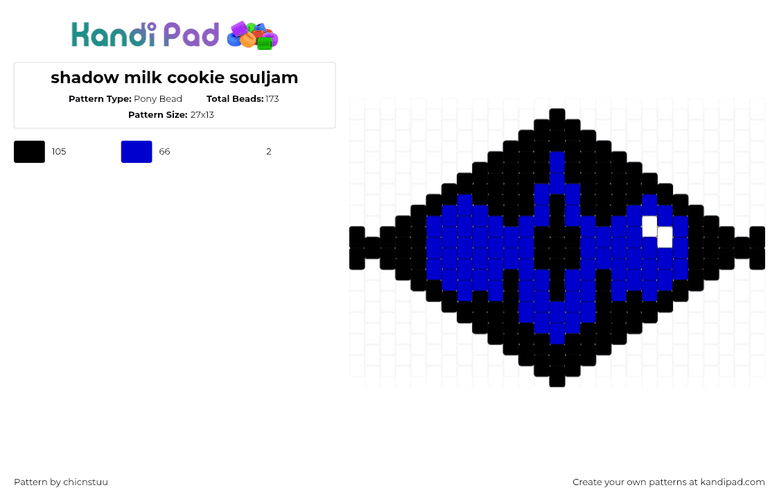 shadow milk cookie souljam - Pony Bead Pattern by chicnstuu on Kandi Pad - purple
