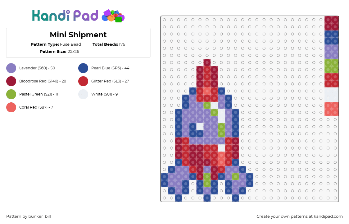 Mini Shipment - Fuse Bead Pattern by bunker_bill on Kandi Pad - cookie clicker,space ship,rocket,intergalactic,adventure,miniature,game,spacecra