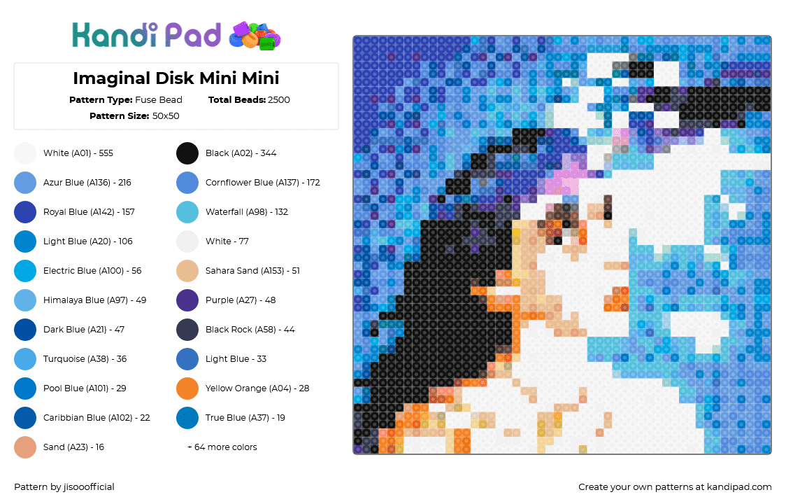 Imaginal Disk Mini Mini - Fuse Bead Pattern by jisooofficial on Kandi Pad - 