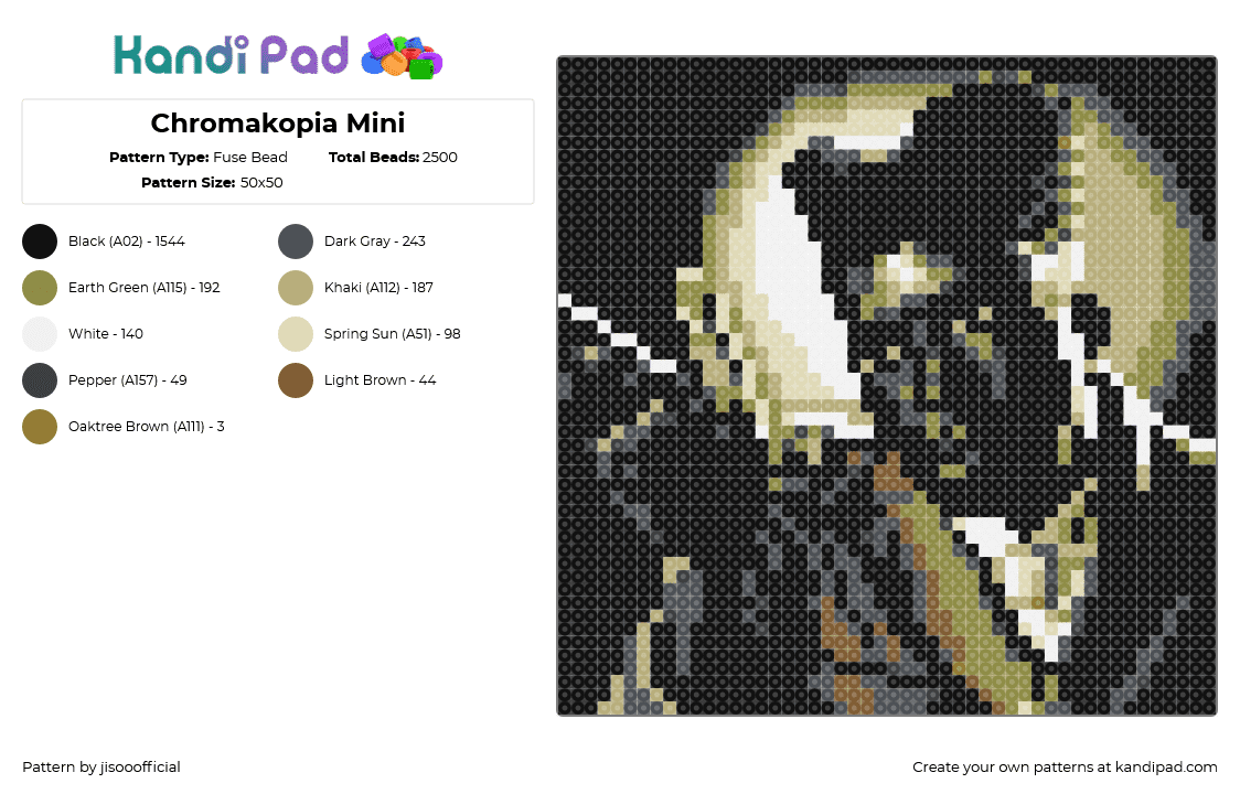 Chromakopia Mini - Fuse Bead Pattern by jisooofficial on Kandi Pad - 
