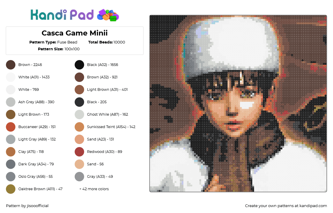 Casca Game Minii - Fuse Bead Pattern by jisooofficial on Kandi Pad - 