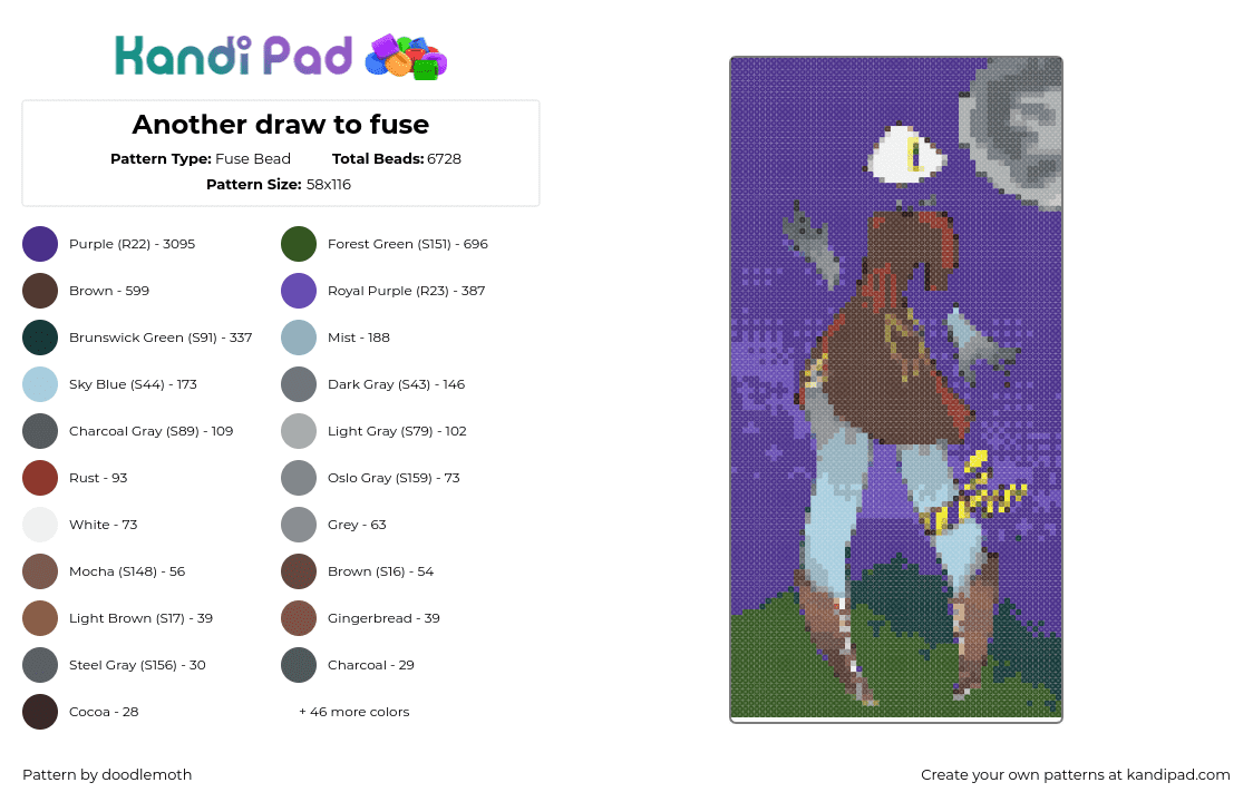Another draw to fuse - Fuse Bead Pattern by wherwoofstudio on Kandi Pad - 