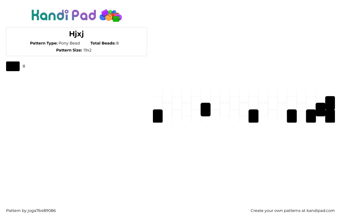 Hjxj - Pony Bead Pattern by joga76489086 on Kandi Pad - 