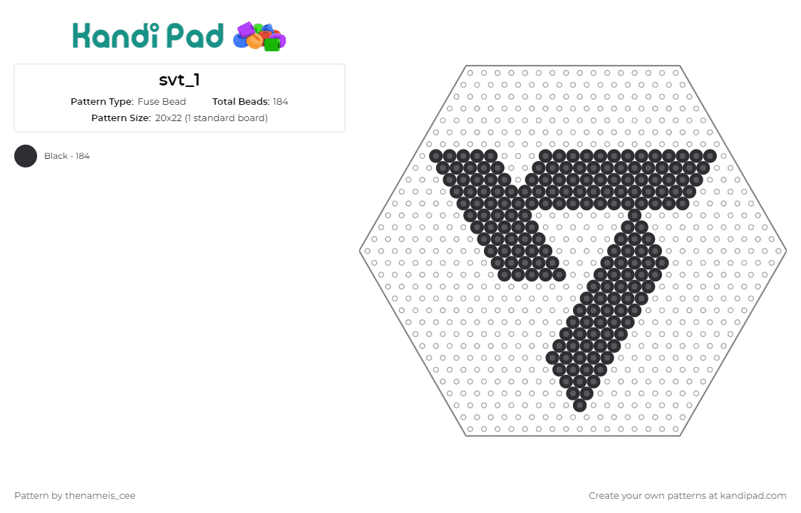 svt_1 - Fuse Bead Pattern by thenameis_cee on Kandi Pad - hexagon